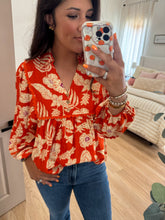 Load image into Gallery viewer, Remi Rust Floral Blouse

