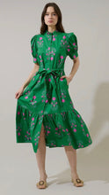 Load image into Gallery viewer, Giles Button Up Floral Midi Dress
