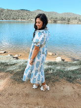 Load image into Gallery viewer, Bailey Blue Bouquet Dress
