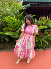 Load image into Gallery viewer, Elegant Bloom Floral Midi Dress
