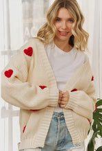 Load image into Gallery viewer, Red Hot Heart Cardigan
