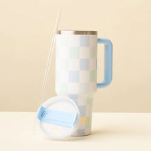 Load image into Gallery viewer, Take Me Everywhere Tumbler - Blue Checkered

