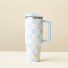 Load image into Gallery viewer, Take Me Everywhere Tumbler - Blue Checkered

